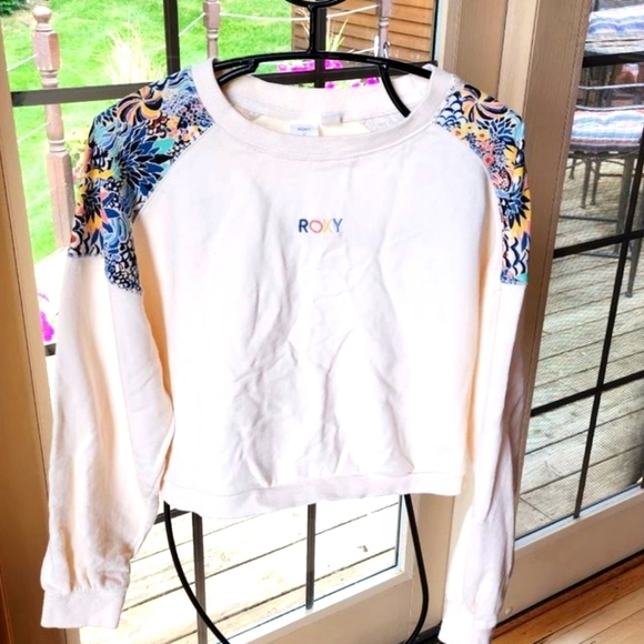 Roxy Marine Blue Crew Neck Sz. M Sweatshirt - Picture 1 of 9